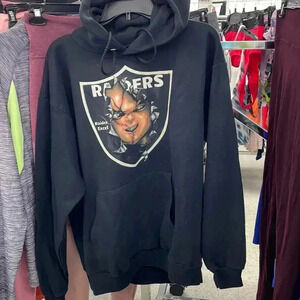 Raider hanes hoodie with Chuckie logo